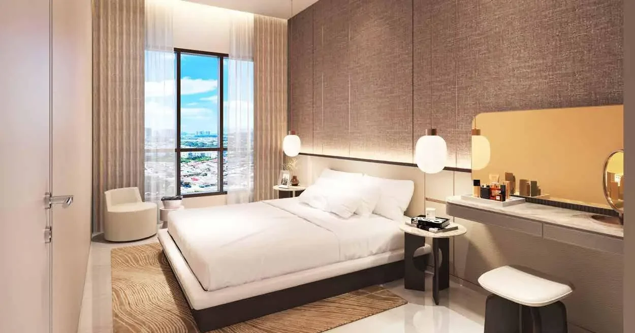 Type A master bedroom at Aras Residences